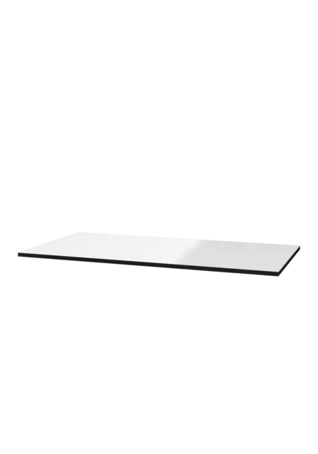 Benkeplate tosidig HPL 70 70x46cm hvit matt og blank 