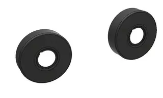 Dekkskive sort matt Ø74x20mm VB (sett 2 stk) (Rosett)