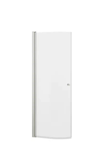 Dusjdør buet LIAM 80 V 80x195cm venstre sølv/klar 