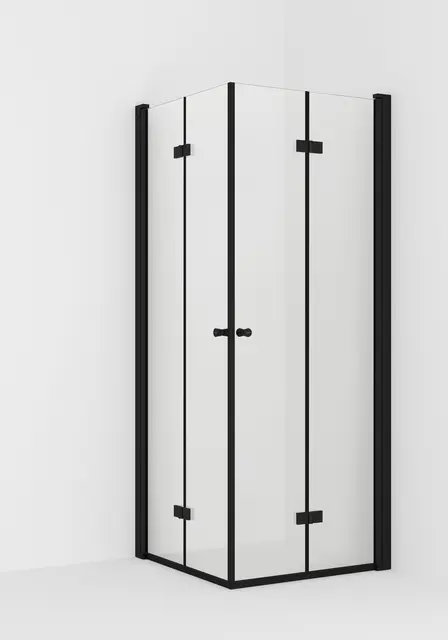 Dusjhjørne leddet LIAM 70x90 V 70x90x195cm venstre sort matt/klar 