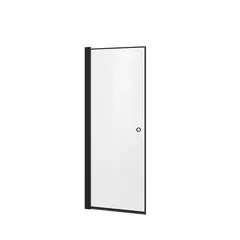 Dusjd&#248;r rett laminert LIAM 100 100x195cm sort matt/klar