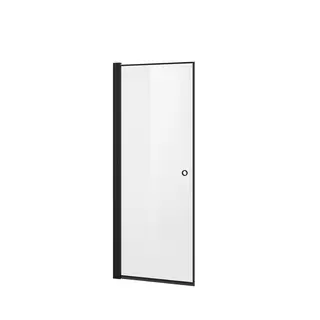 Dusjdør rett laminert LIAM 70 70x195cm sort matt/klar