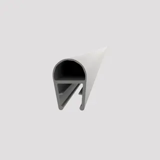 Pakningslist dusjd&#248;r LIAM nisje 190,2cm 6mm glass-vegg sort matt pvc