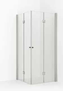 Dusjd&#248;r leddet MATS 80 H 80x195cm h&#248;yre s&#248;lv/klar
