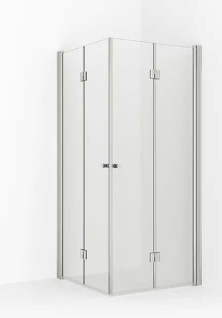 Dusjdør leddet MATS 80 H 80x195cm høyre sølv/klar 
