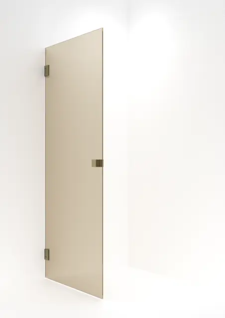 Dusjdør rett EMIL 100 100x200 cm bronse glass børstet messing 