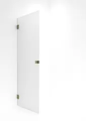 Dusjd&#248;r rett EMIL 80 80x200cm klart glass b&#248;rstet messing