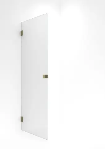 Dusjd&#248;r rett EMIL 80 80x200cm klart glass b&#248;rstet messing