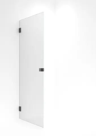 Dusjd&#248;r rett EMIL 80 80x200cm klart glass b&#248;rstet gr&#229;