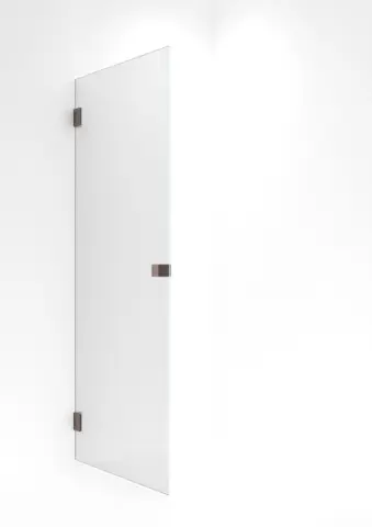 Dusjd&#248;r rett EMIL 90 90x200cm klart glass b&#248;rstet ros&#232;gull