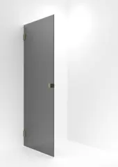 Dusjd&#248;r rett EMIL 100 100x200 cm sotet glass b&#248;rstet messing