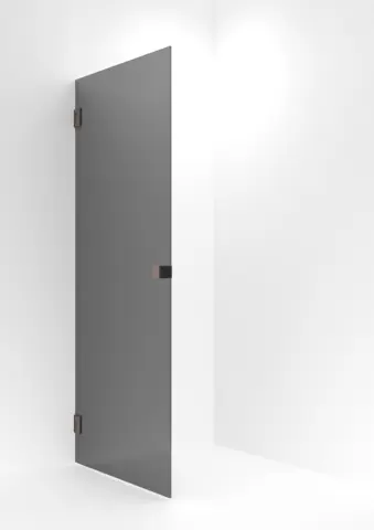 Dusjd&#248;r rett EMIL 90 90x200 cm sotet glass b&#248;rstet ros&#232;gull