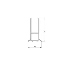 Utfellingsprofil dusjd&#248;r MATS +25mm 195cm s&#248;lv