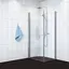 Dusjhj&#248;rne rett MATS 70x80 70x80x195cm s&#248;lv/klar