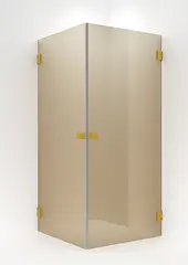 Dusjhj&#248;rne rett EMIL 90x90 90x90x200cm bronse glass, gull