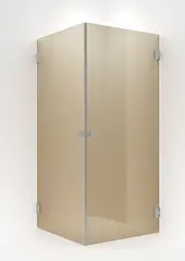 Dusjhj&#248;rne rett EMIL 90x90 90x90x200cm bronse glass, krom