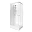 Dusjkabinett KIEV standard 80x90 80x90x210cm venstre hvit/klar