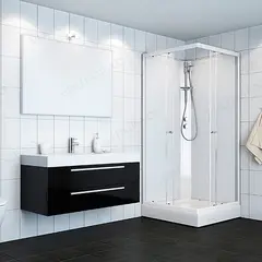 Dusjkabinett KIEV standard 80x80 80x80x210cm hvit/hvit
