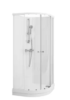 Dusjkabinett SOFIA basic 80x90 V 80x90x210cm venstre hvit/hvit