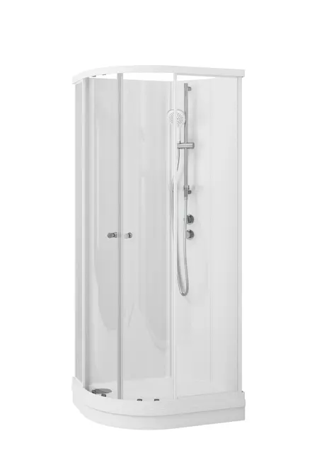 Dusjkabinett SOFIA standard 70x90 H 70x90x210cm høyre hvit/hvit 