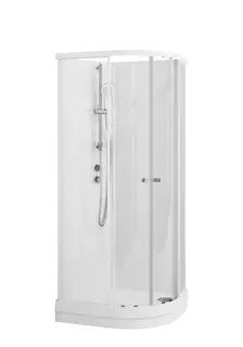 Dusjkabinett SOFIA standard 80x90 V 80x90x210cm venstre hvit/hvit
