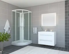 Dusjkabinett ROMA basic 90x90 lav 90x90x190cm hvit/klar