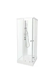 Dusjkabinett SOFIA rett standard 90x90 90x90x210cm hvit/hvit
