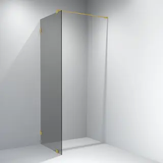 Glassfelt EMIL 90 90x200 cm sotet glass b&#248;rstet messing