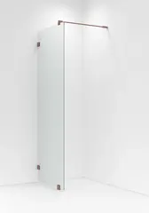 Glassfelt EMIL 70 70x200cm klart glass b&#248;rstet ros&#232;gull