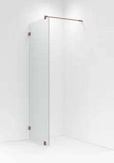 Glassfelt EMIL 90 90x200cm klart glass b&#248;rstet ros&#232;gull