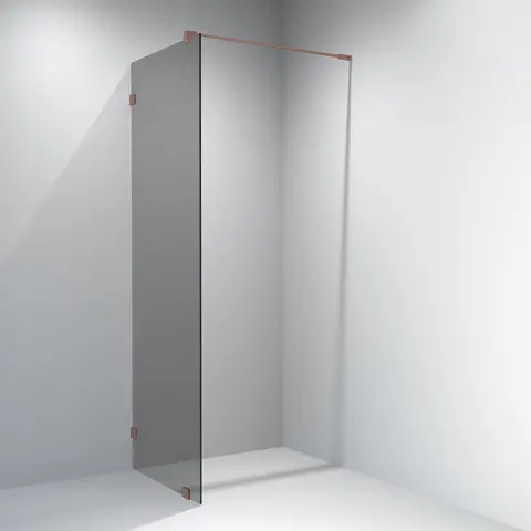 Glassfelt EMIL 90 90x200 cm sotet glass b&#248;rstet ros&#232;gull