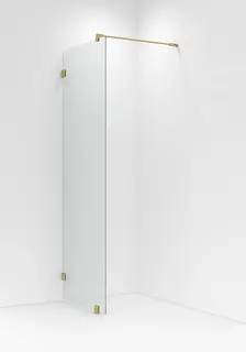 Glassfelt EMIL 80 80x200cm klart glass b&#248;rstet messing