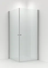 Dusjhjørne rett Brage 80x80 80x80x195cm sølv/klar