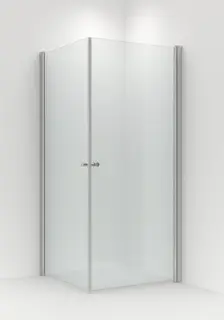 Dusjhjørne rett Brage 70x70 70x70x195cm sølv/klar