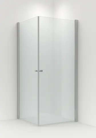 Dusjhjørne rett Brage 70x70 70x70x195cm sølv/klar