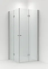 Dusjhjørne leddet Brage 80x80 80x80x195cm sølv/klar