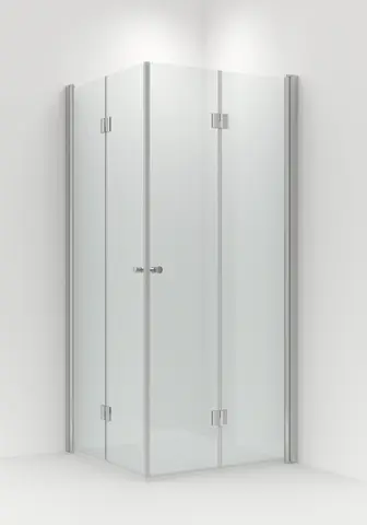 Dusjhjørne leddet Brage 70x80 H 70x80x195cm høyre sølv/klar