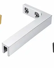 Glass-til-vegg vinkel høyre Krom