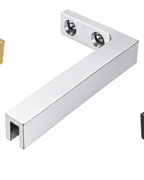 Glass-til-vegg vinkel høyre Krom 