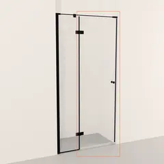 Dør for glassfelt med hull LIAM 40cm Klart glass, 190cm