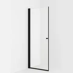 Dusjdør rett LIAM 85 85x195cm sort matt/klar