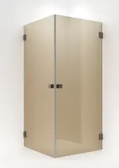 Dusjhj&#248;rne rett EMIL 100x100 100x100x200cm bronse glass brst.ros&#232;gull