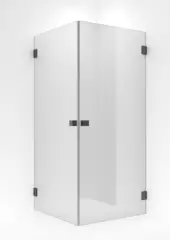 Dusjhj&#248;rne rett EMIL 90x90 90x90x200cm klart glass b&#248;rstet gr&#229;