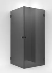 Dusjhj&#248;rne rett EMIL 90x90 90x90x200cm sotet glass b&#248;rstet gr&#229;