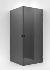 Dusjhj&#248;rne rett EMIL 90x90 90x90x200cm sotet glass b&#248;rstet ros&#232;gull
