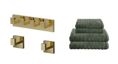 Knaggpakke stor - Luna rett m/håndklær Gull (se info)