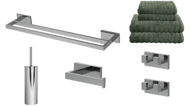 Pakke, liten - Luna rett med håndklær Krom (se info) 