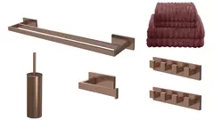 Pakke, stor - Luna rett med håndklær børstet rosegull (se info)