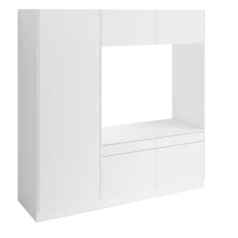 H&#248;yskap og dobbel vaskemaskinmodul FAY Hvit matt