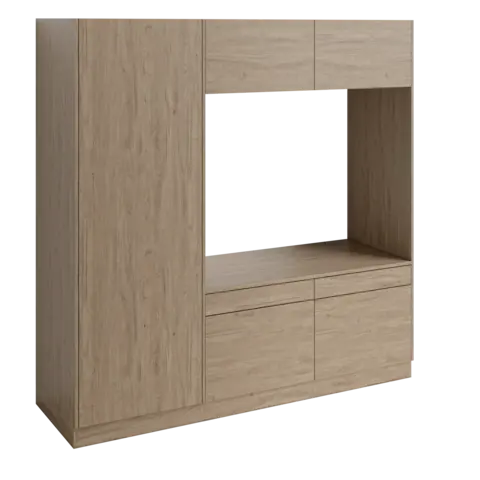 H&#248;yskap og dobbel vaskemaskinmodul FAY Skandinavisk Eik